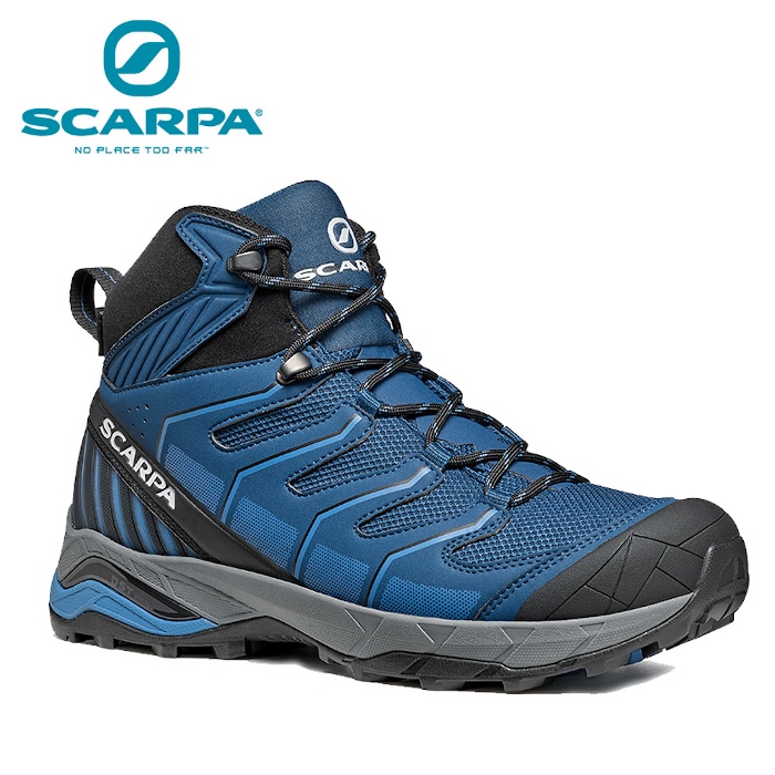 【速捷戶外】義大利 SCARPA MAVERICK MID 63090-200 男中筒輕量化GTX防水登山鞋 藍/淺藍