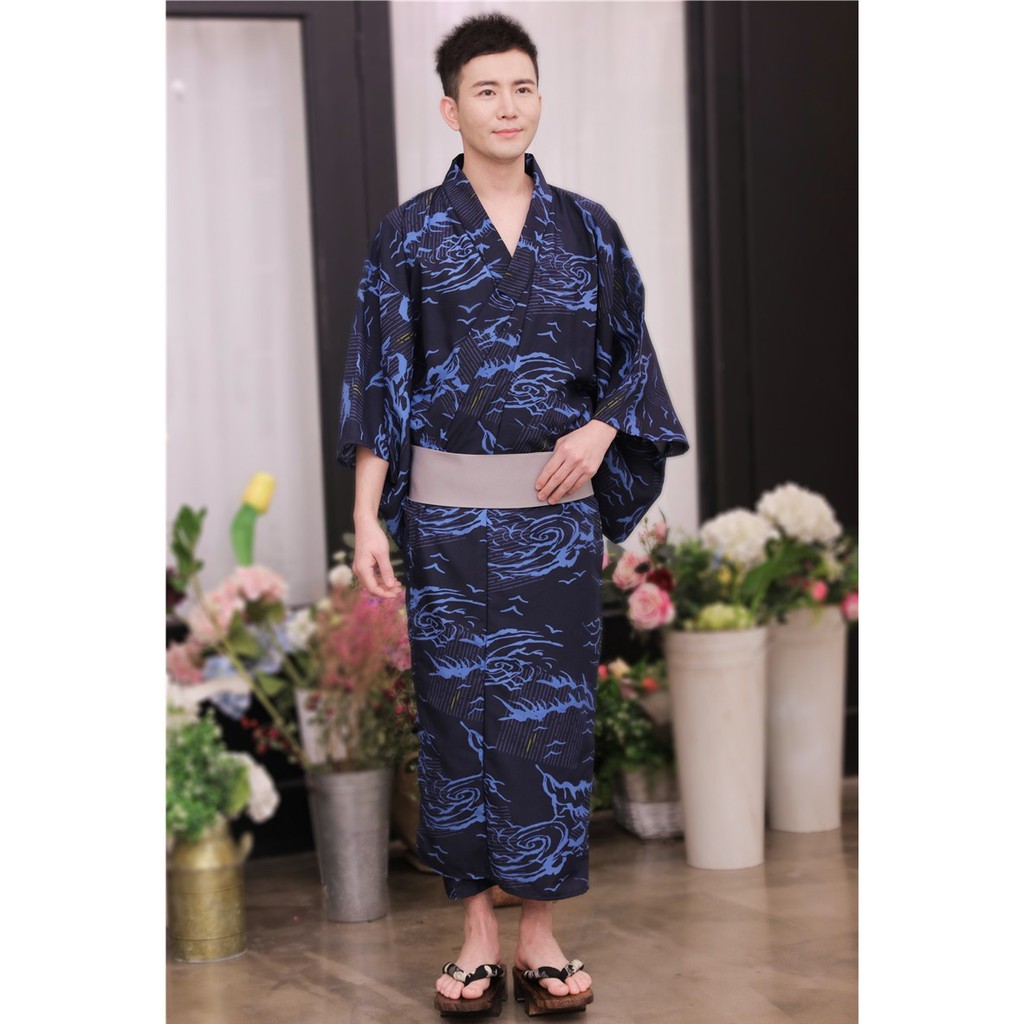 日本男士和服浴衣傳統正裝和服套裝cos花火大會 蝦皮購物