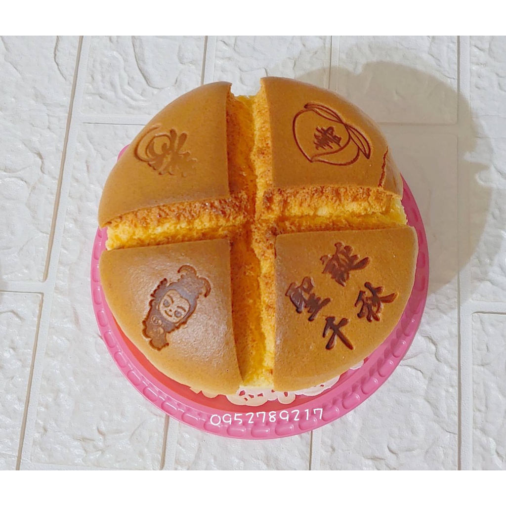 +豬豬手作+6吋 戚風蛋糕原味 三太子祝壽蛋糕 神明生日蛋糕 少糖 少油 拜拜蛋糕 現貨在嘉義