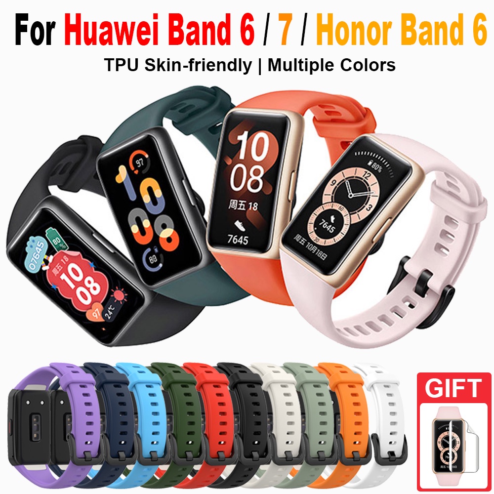 華為手環9錶帶 矽膠錶帶 華為手環8 錶帶 適用Huawei Band 6 7 華為手環7 運動錶帶