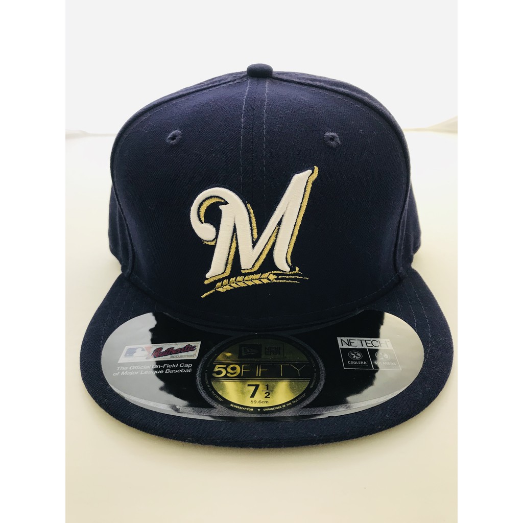 New Era  MLB 59FIFTY 大聯盟 密爾瓦基 釀酒人隊 球員帽 棒球帽 附PVC帽盒