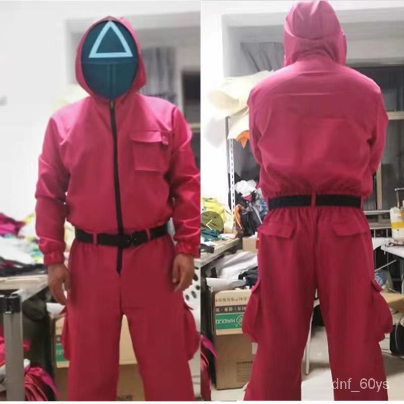 台灣出貨萬聖節裝扮日版squid Game魷魚遊戲連體連身衣網飛韓劇萬聖節衣服cosplay服裝 10月15日發完 蝦皮購物