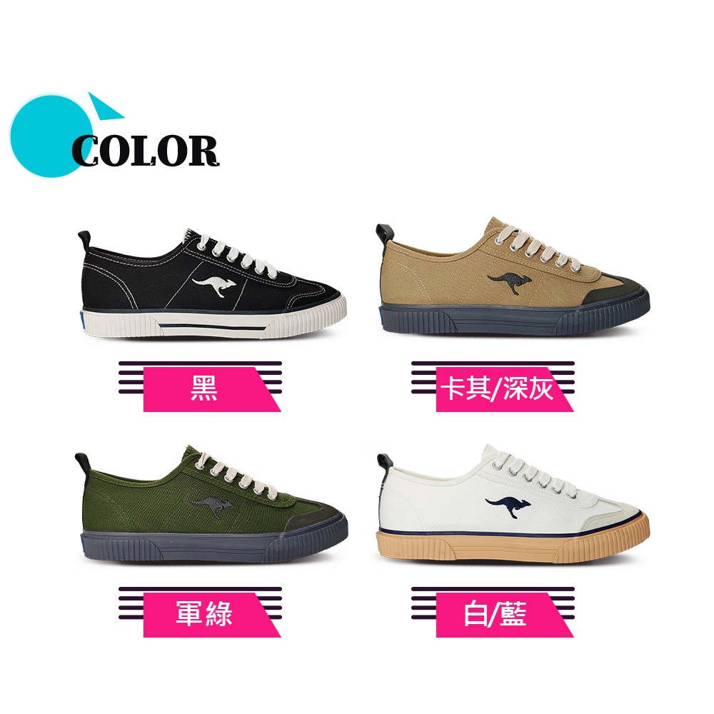 【KangaROOS 美國袋鼠鞋】黃偉晉情侶款 女 BOSTON 79 手工帆布鞋(四色可選)