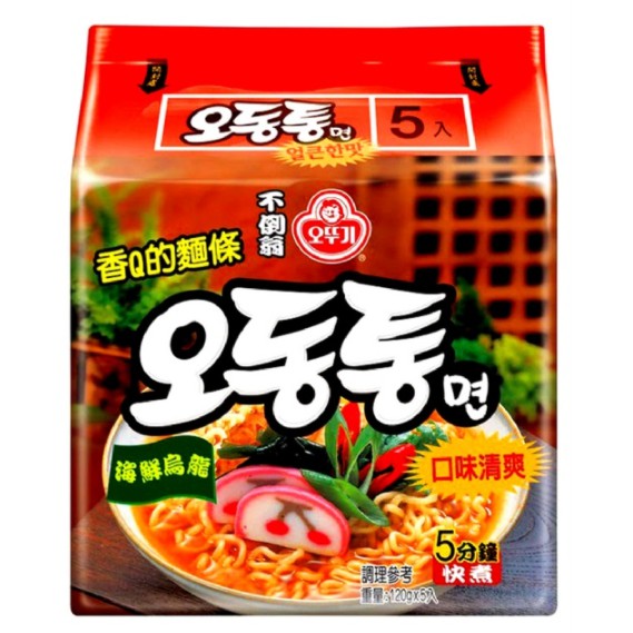 &lt;媽咪寶貝好康團&gt;韓國不倒翁海鮮風味烏龍 拉麵 韓國泡麵圖片為5包1袋