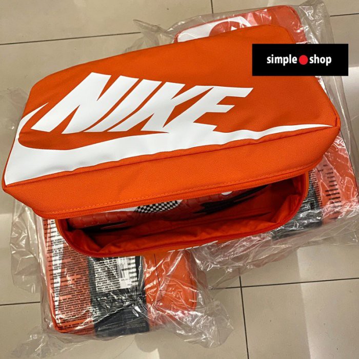 【Simple Shop】NIKE Shoebox Bag NIKE 鞋袋 橘鞋盒 手拿包 橘色 CW9266-810