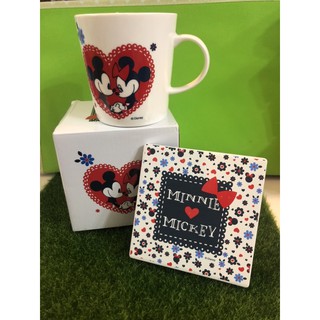 迪士尼 Disney 米奇 mickey 米妮 Minnie 杯墊 馬克杯 陶瓷杯 水杯 杯子 茶杯 經典浪漫馬克杯組