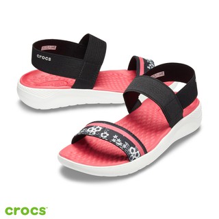 【Crocs】女 / LiteRide古典印花涼鞋-205868-066-黑白 / 原價1980元