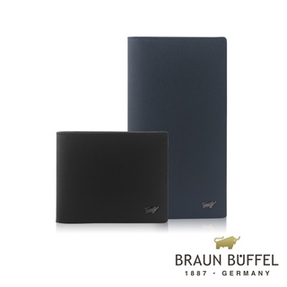 *【寧寧精品】台中30年皮件店 德國小金牛BRAUN BUFFEL默瑟-II系列印度藍 BF384-316-1 男短夾區