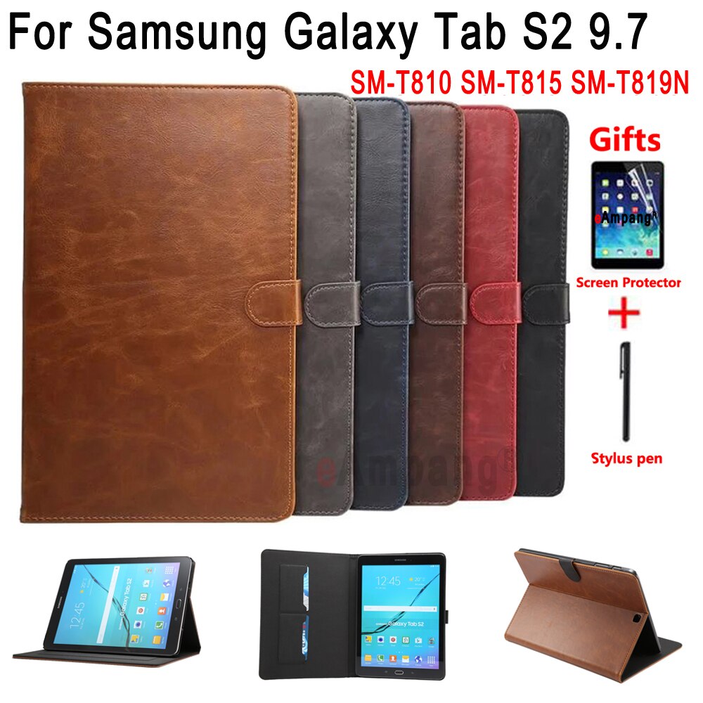 SAMSUNG 適用於三星 Galaxy Tab S2 9.7 T810 T815 T819N Smart 的高級皮套