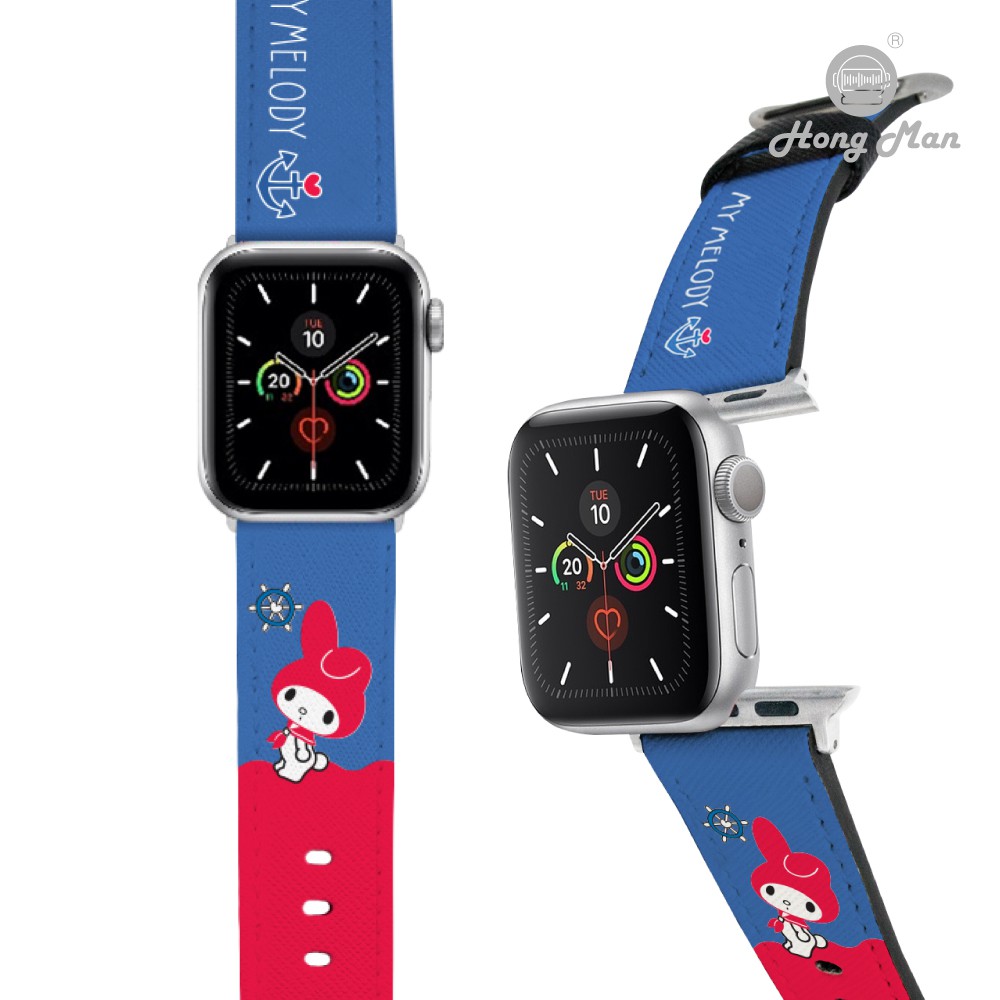 【Hong Man】三麗鷗 Apple Watch 皮革錶帶 美樂蒂