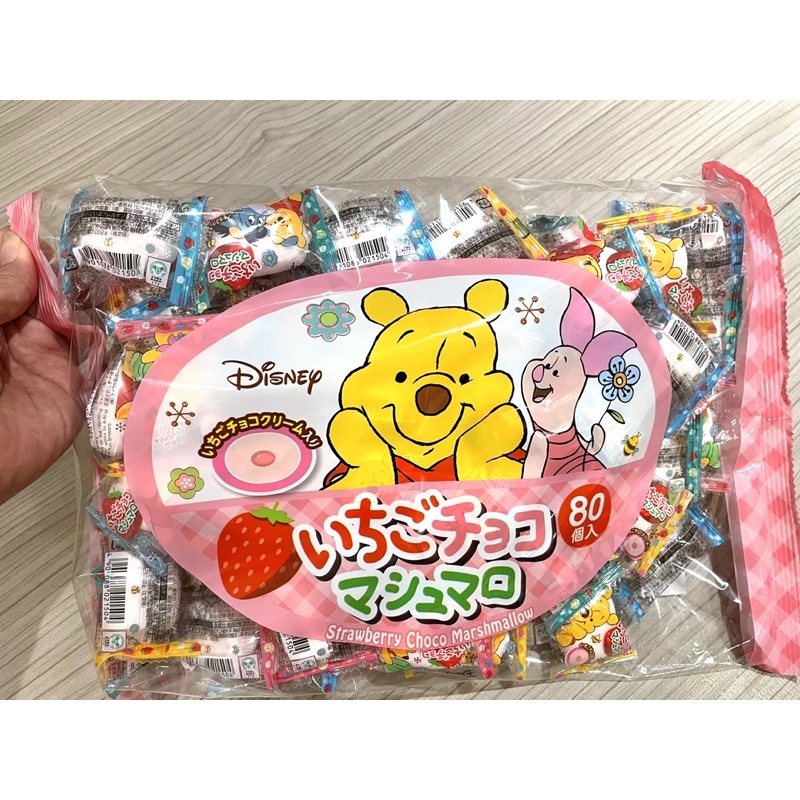🔥現貨在台🔥《日本🇯🇵直送》維尼草莓🍓夾心/kitty巧克力🍫夾心棉花糖