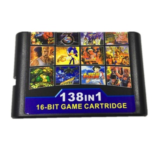 適用於 PAL 和 NT 遊戲機版本的 SEGA GENESIS Mega Drive 16 位遊戲卡帶的 MD 138