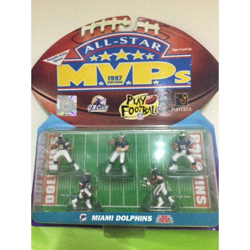 NFL 美式足球 football 1997 MVP 邁阿密海豚隊 公仔 吊卡