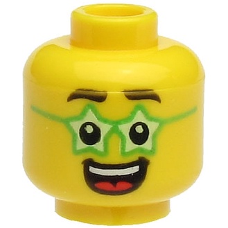 公主樂糕殿 LEGO 樂高 黃色 人頭 綠色 星星 眼鏡 大笑 40382 3626cpb2612 A259