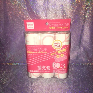 菱形長短柄膠黏補充60周(3入) 膠黏拖把補充包 膠黏補充包 滾筒式 膠黏紙 膠黏滾筒補充包 生活大師 C9017A