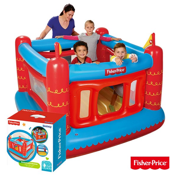 Fisher-Price 城堡造型充氣球池/遊戲池/跳跳床 (兒童玩具親子同樂可愛逗趣造型設計鮮豔色彩聖誕禮物運動放電)