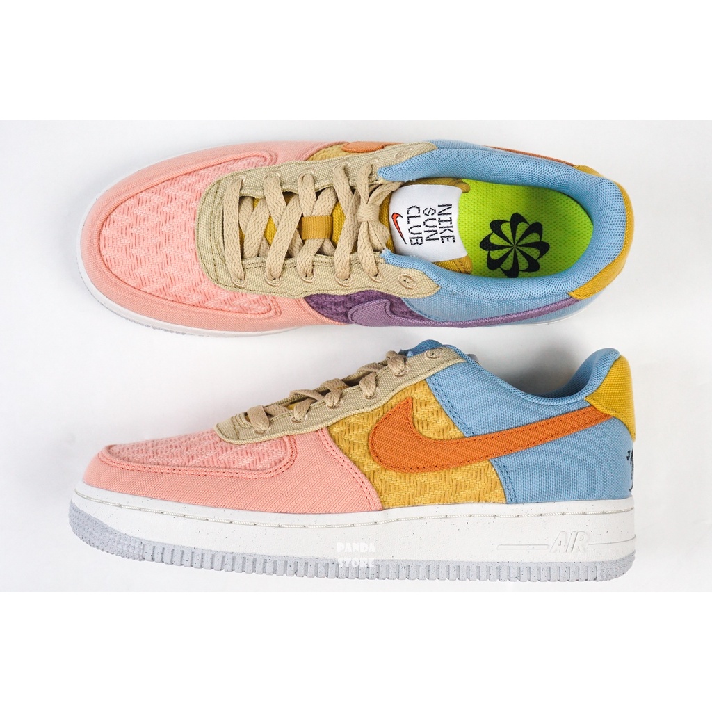 胖達）NIKE AIR FORCE 1 '07 SE NN 編織 帆布 運動鞋 DV3808-700 彩色 女鞋