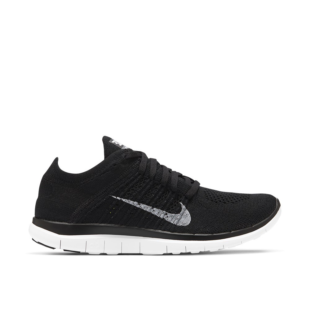 NIKE 女 W FREE 4.0 FLYKNIT BLACK WHITE 黑白【A-KAY0】【631050-001】