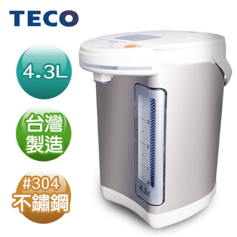 【TECO東元】4.3L電熱水瓶(YD4301CB)