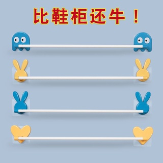 【免安裝 秒開收納鞋架】#浴室拖鞋架壁掛免打孔廁所墻壁衛生間收納神器門口折疊鞋架置物架