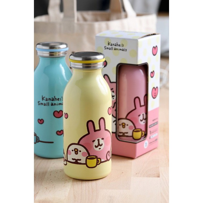 卡娜赫拉的小動物 Kanahei 幸福午茶 350ml 牛奶瓶造型 保溫瓶 保冷罐 隨身瓶 正版授權
