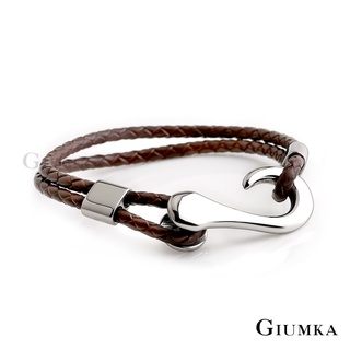 GIUMKA編織皮革手環手鍊 白鋼個性鉤頭MH08046 多款任選 單個價格