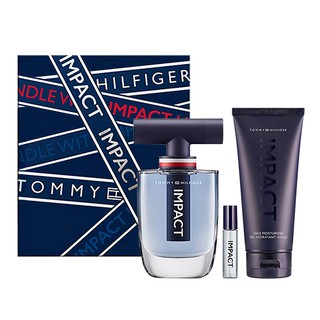 ☆MOMO小屋☆ Tommy Hilfiger 衝擊效應 男香禮盒 (淡香水100ml+4mlx2+臉部乳液100ml)