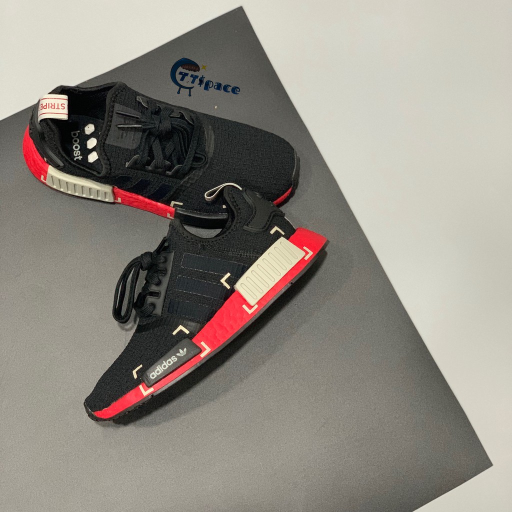 CTT $pace🔹ADIDAS ORIGINAL NMD_R1 FV3907 方塊數位科技感 黑紅 男女慢跑鞋🔹