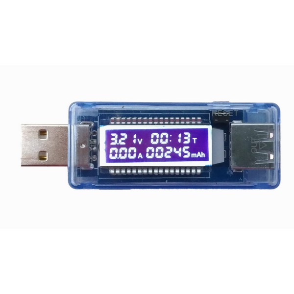 多功能DC4~20V USB電壓電流表及行動電源電池容量檢測儀 顯示手機充電的時間及電壓與電流功率