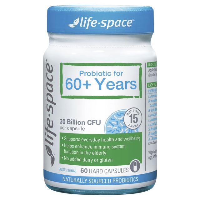 現貨&gt;&gt;Life Space 60+ Years 老年人益生菌膠囊 容量:60顆/瓶 產地:澳洲