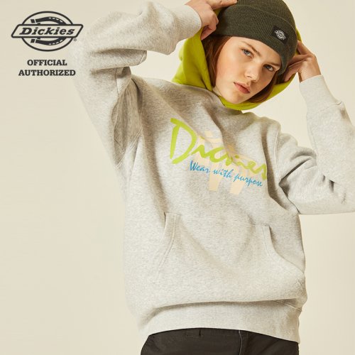 DICKIES Logo 帽T 假兩件 大Logo長袖 衛衣 內刷毛 鋪棉 男女可穿