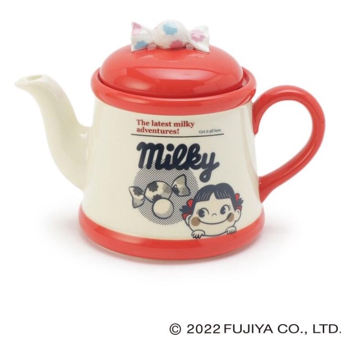 【預購商品】Peko可愛牛奶妹復古版 糖果壺蓋頭 茶壺350ml(附不鏽鋼濾茶網)