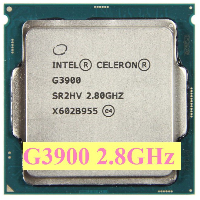 Intel Celeron G3900 CPU(2.80GHz,2M,2 核 2 線程)- 二手,無風扇