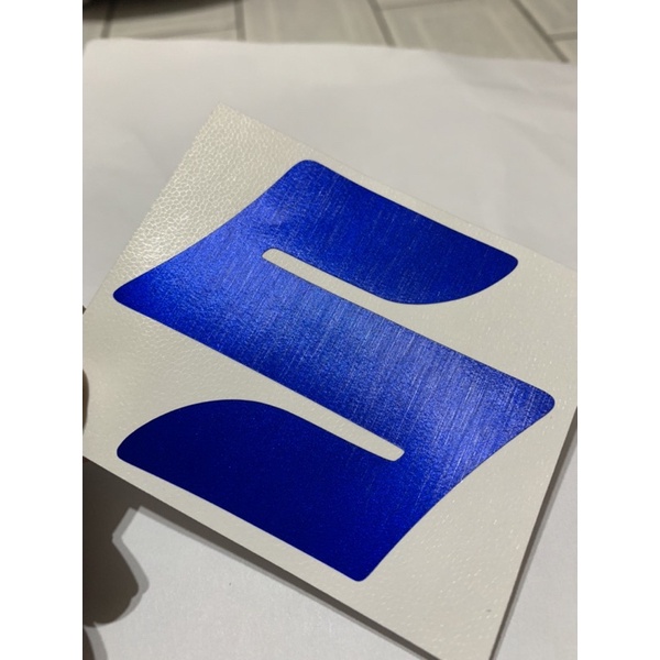 SUZUKI 鈴木 SX4 SWIFT Baleno Vitara Jimny 後車標 S標 髮絲深藍貼紙 車標貼