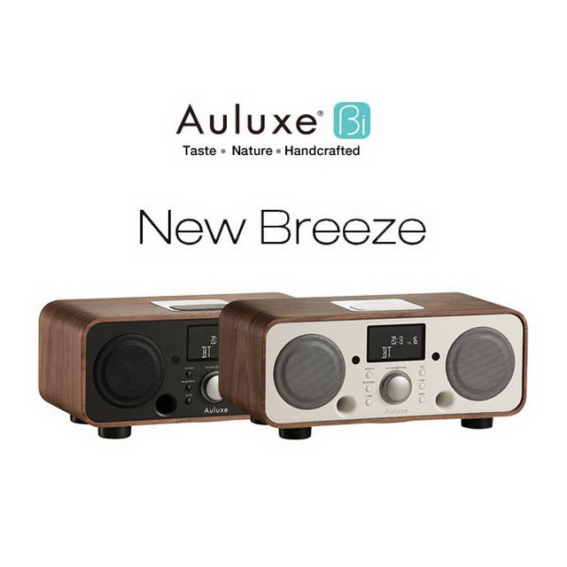 Auluxe New Breeze 無線藍牙音響 NFC功能 免持接聽 收音機 鬧鐘功能 復古工藝 胡桃木/白色