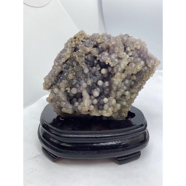 D3582天然寶石原礦/紫葡萄石 原礦 紫葡萄 葡萄原礦 擺件 送訂製木座
