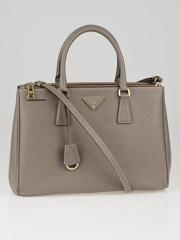 Prada saffiano lux handbag 裸灰色Argilla BN2274 殺手包| 蝦皮購物