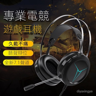 【現貨熱賣】電腦喫3.5耳機頭戴式臺式筆記本遊戲耳麥音樂手機帶麥帶話筒