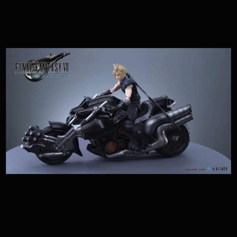 PS4 太空戰士 7 重置版PLAY ARTS 改 克勞德·史特萊夫&amp;哈迪·戴德那 摩托車 機車