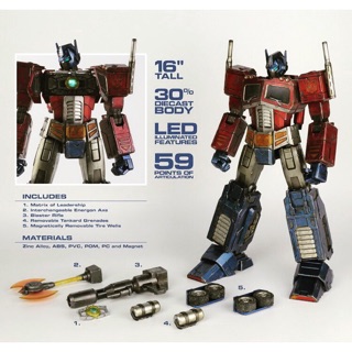 絕版 （全新）3A ThreeA 變形金剛 Transformers G1 Optimus Prime 柯博文 16吋