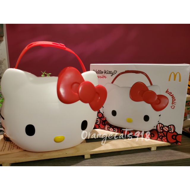 現貨 泰國 麥當勞 限定 HELLO  KITTY 車用 野餐用 置物籃 汽車用品 禮物 置物架 提籃 飲料置物架