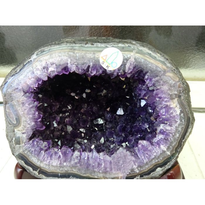 ~shalin-crysta~烏拉圭原礦皮紫水晶洞~5.4公斤~嘴大吃四方~藏風聚氣~招財納祥~低價起標!