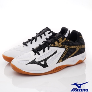 MIZUNO美津濃>頂級THUNDER BLADE輕量排球鞋室內運動鞋217008/白黑金(男段)27~29cm(新)