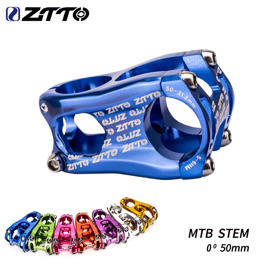 Ztto Enduro MTB 桿 50mm 高強度 CNC 0 度上升鍛造鋁合金 31.8 車把 AM 自行車紫色綠色