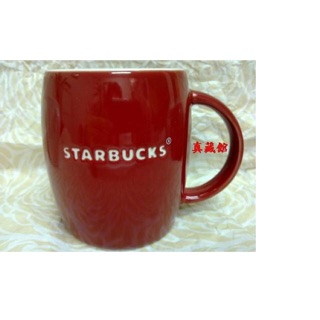 [真藏館] Starbucks 星巴克 2012 情人節限定 紅品牌logo 酒桶型馬克杯 (12oz)