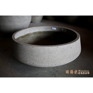 【園藝家景觀資材網】溪石輕質花器｜7167淺缽 7167RS 灰色花盆 質感花盆 灰色花器 簡約花盆 類清水模