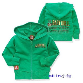 all in小館~日本BABY DOLL帥氣連帽毛圈外套~零碼出清價250~尺碼90