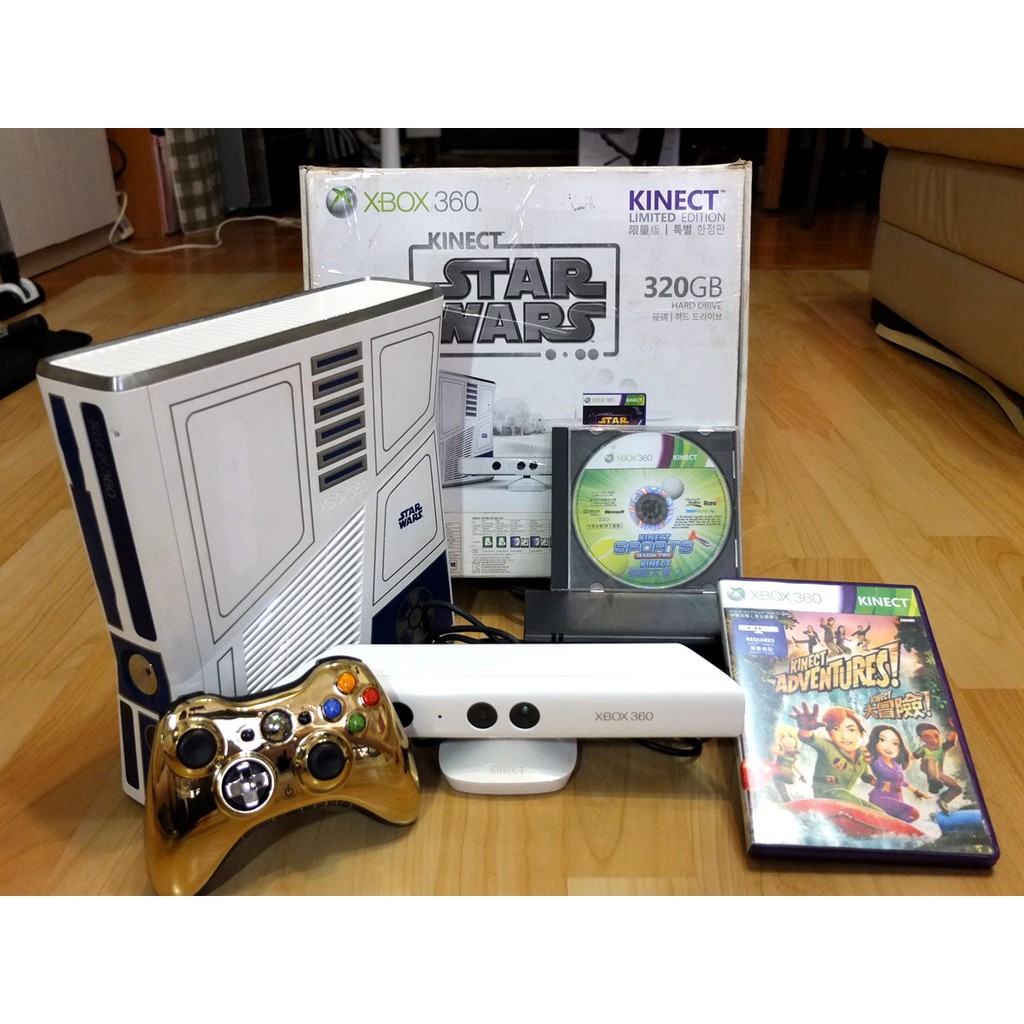 Xbox 360 星際大戰限量版 + Kinect + 手把 + 遊戲 含320G硬碟 one s x