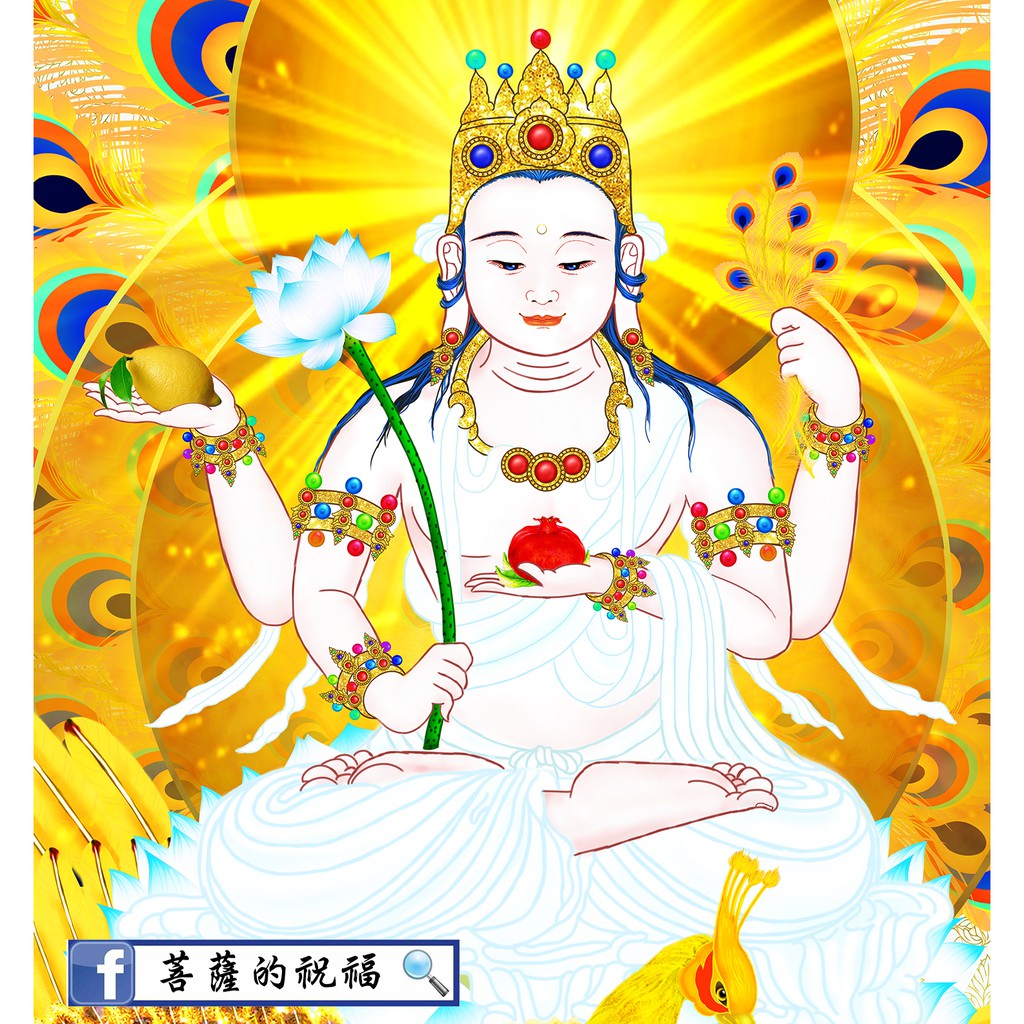 孔雀明王曼陀羅 2 90x 90 Cm 孔雀明王真言宗東密 蝦皮購物