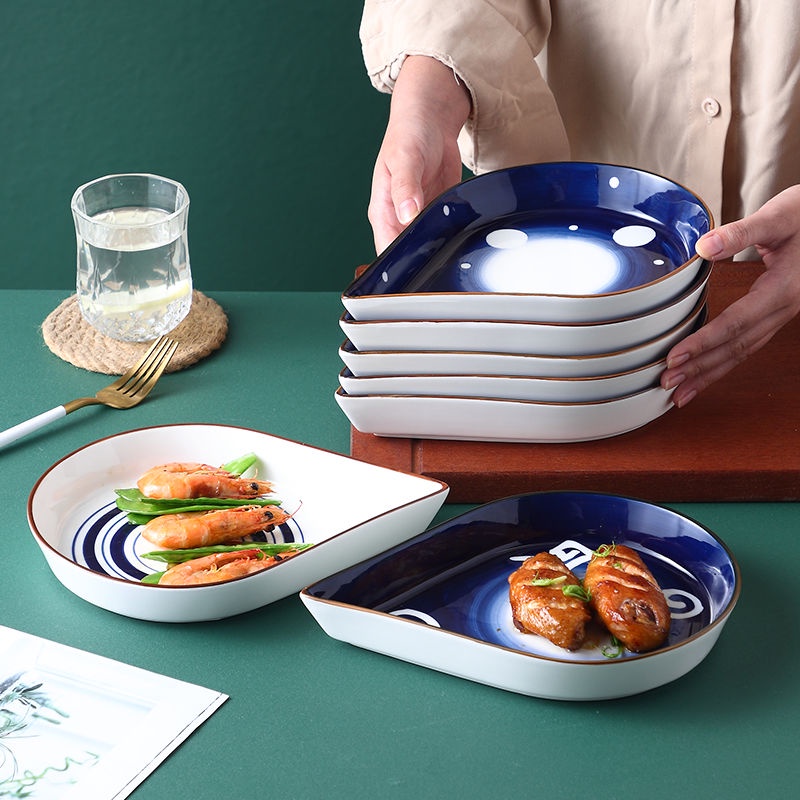 合湯盤小吃盤 日式手繪菜盤 陶瓷餐具 拼盤餐具 拼盤組合 過年拼盤 團圓拼盤 家用團圓拼盤餐具組 異形盤